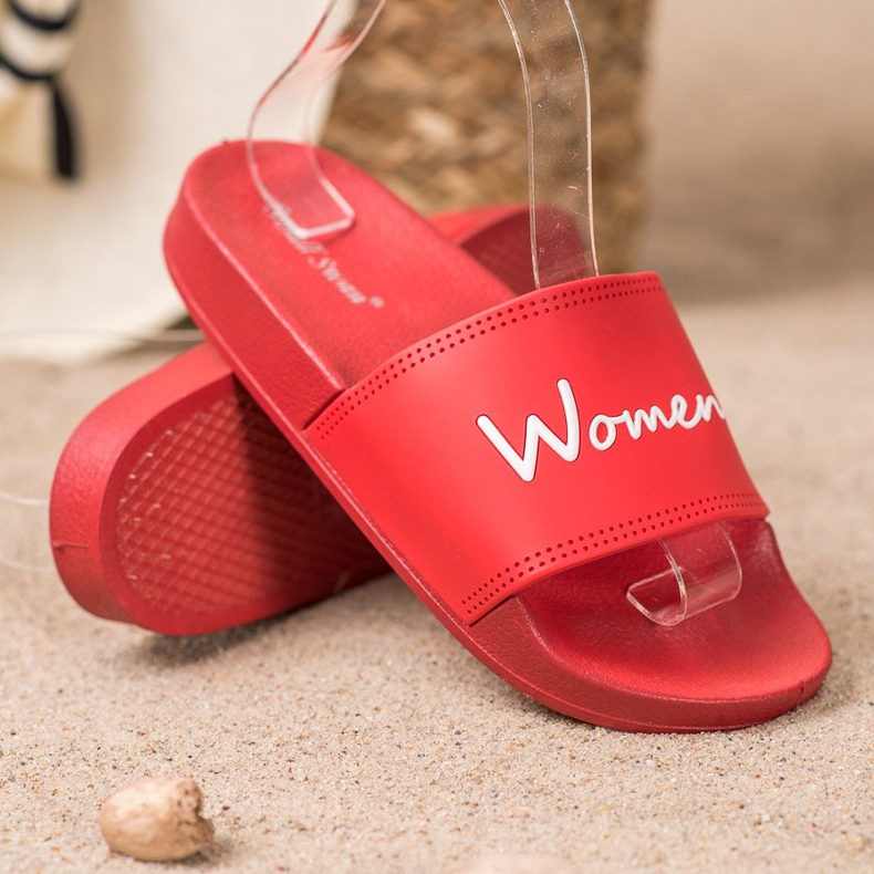 Small Swan Papuci roșii pentru femei roșu 1