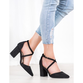 Seastar Pompele din piele neagră negru 1