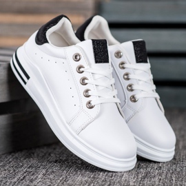 Diamantique Încălțăminte sport pe platformă alb 1