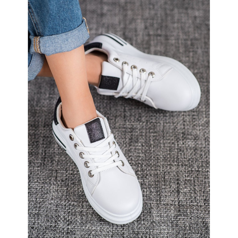 Diamantique Încălțăminte sport pe platformă alb 2