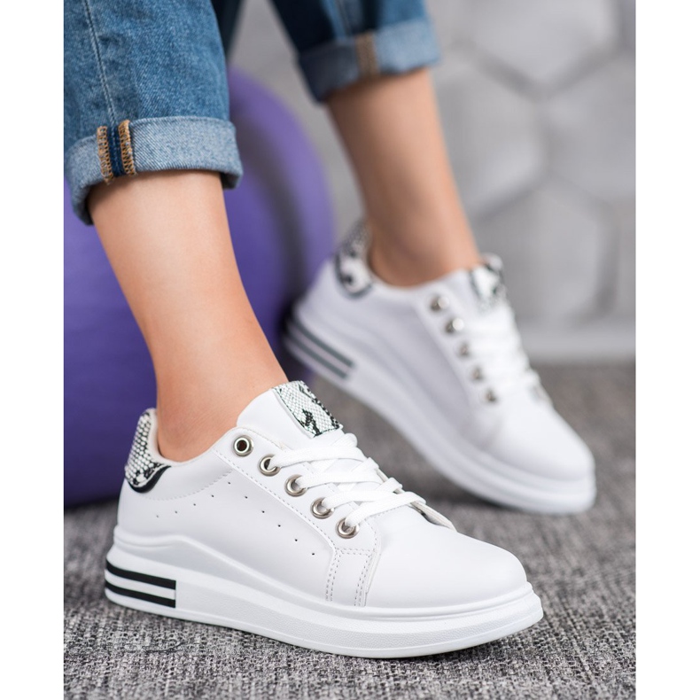 Diamantique Încălțăminte sport pe platformă alb 1