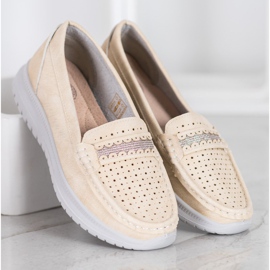 Small Swan Mocasini pe platformă maro 2