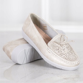 SHELOVET Mocasini confortabili de aur 1