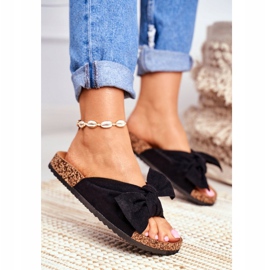 PS1 Papuci de damă pe arcuri de plută Wendy Black negru 1