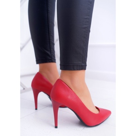 Sergio Leone Matt Pumps Stilettos Red Feliciana roșu 2