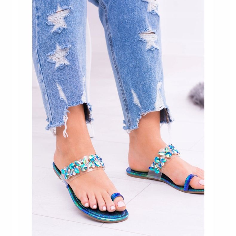 Lu Boo Papuci Elegante Benzină Paiete Tanut multicolor 2