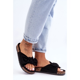 PS1 Papuci negri pentru femei pe arc de plută Wendy negru 1
