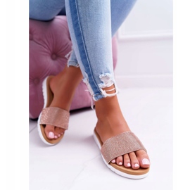Lu Boo Paiete Sandale Femei Șampanie Bună roz 1