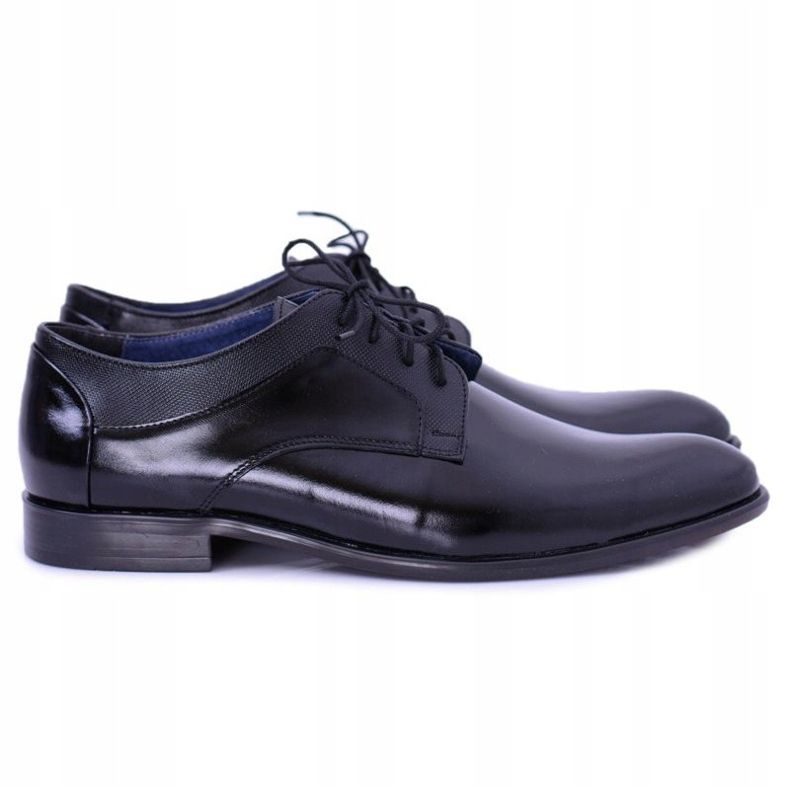 Bednarek Polish Shoes Brogues pentru bărbați Bednarek Pantofi eleganți din piele elegantă negru Maksim 1