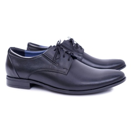 Bednarek Polish Shoes Brogues pentru bărbați Bednarek Pantofi eleganți din piele elegantă Franko negru 1