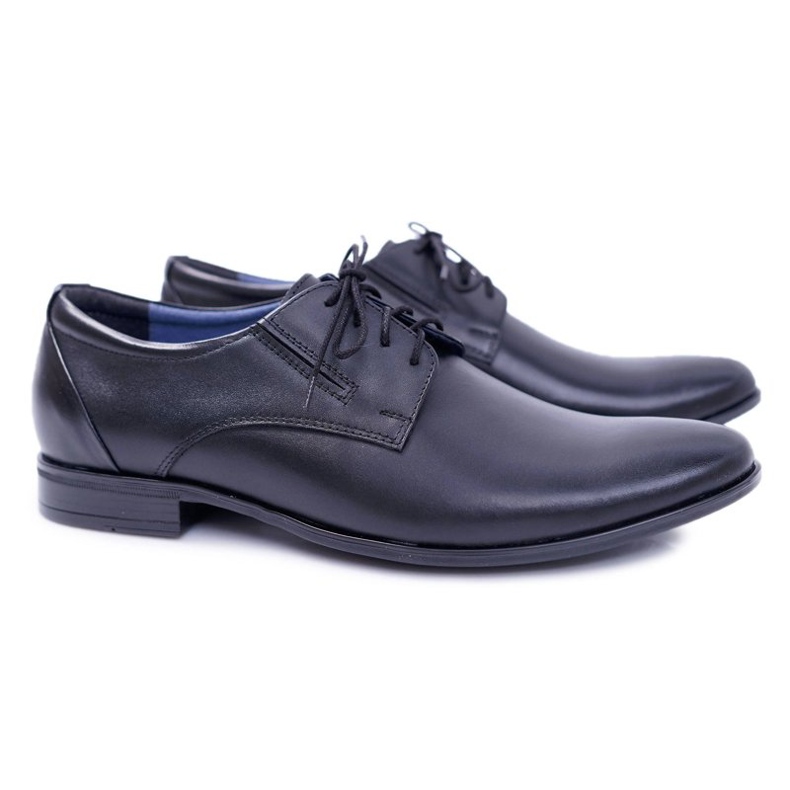 Bednarek Polish Shoes Brogues pentru bărbați Bednarek Pantofi eleganți din piele elegantă Franko negru 1