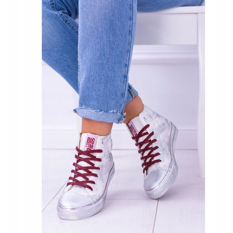 Adidași Big Star High White Plated White Silver BB274016 alb 1