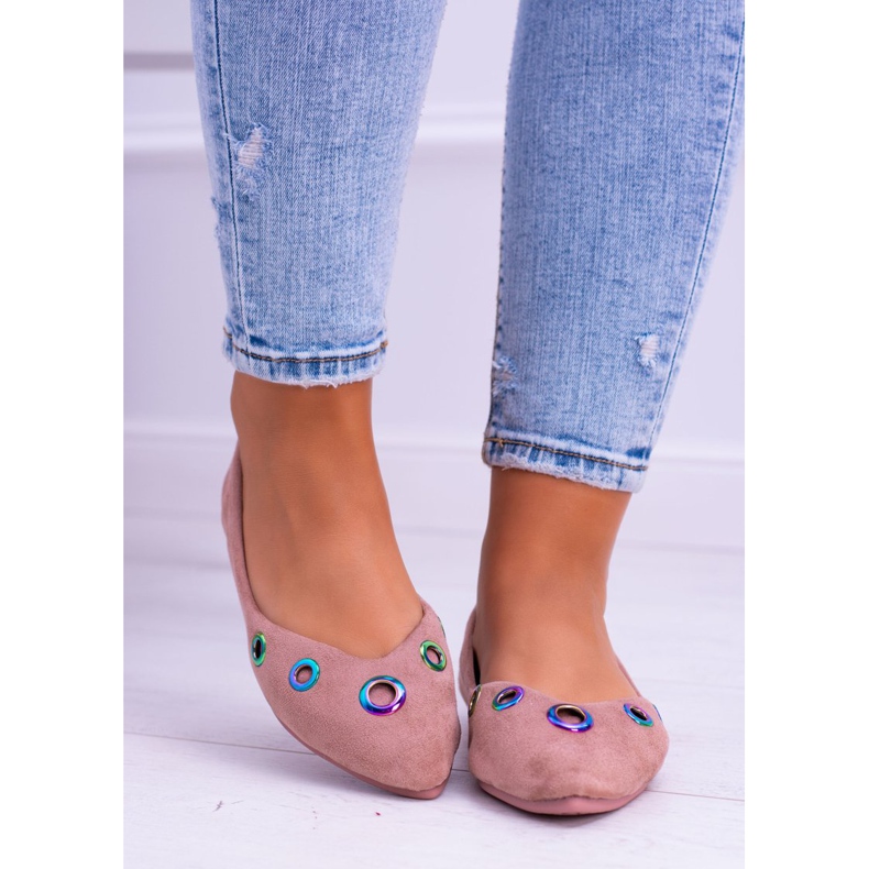 Lu Boo Pink Ballerina In Octavia Spitz Gasoline Eyelets roz 2