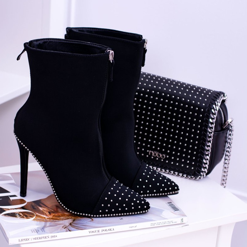 BUGO Cizme din piele neagră pe toc Regio negru 1 BUGO Cizme din piele neagră pe toc Regio negru 1