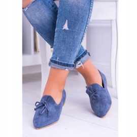 Balerini Lu Boo Navy Blue în Lordsy Spitz Suede Feliciano albastru marin 2