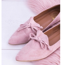 Lu Boo Pink Ballerina In Lordsy Spitz Suede Feliciano roz 1