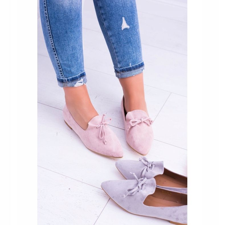 Lu Boo Pink Ballerina In Lordsy Spitz Suede Feliciano roz 2