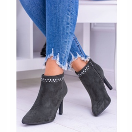 Vinceza Cizme de măsline pentru femei cu toc înalt Nituri Bemi verde 1