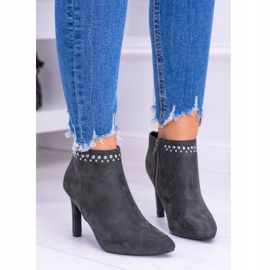 Vinceza Cizme de măsline pentru femei cu toc înalt Nituri Bemi verde 2