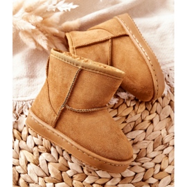 FRROCK Cizme de zăpadă pentru tineri calde Khaki Gooby galben 1