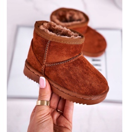 FRROCK Cizme de zăpadă pentru tineri calde Khaki Gooby maro 2