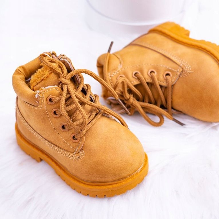 FRROCK Cizme pentru copii cu căldură caldă Camel Dexter maro 2