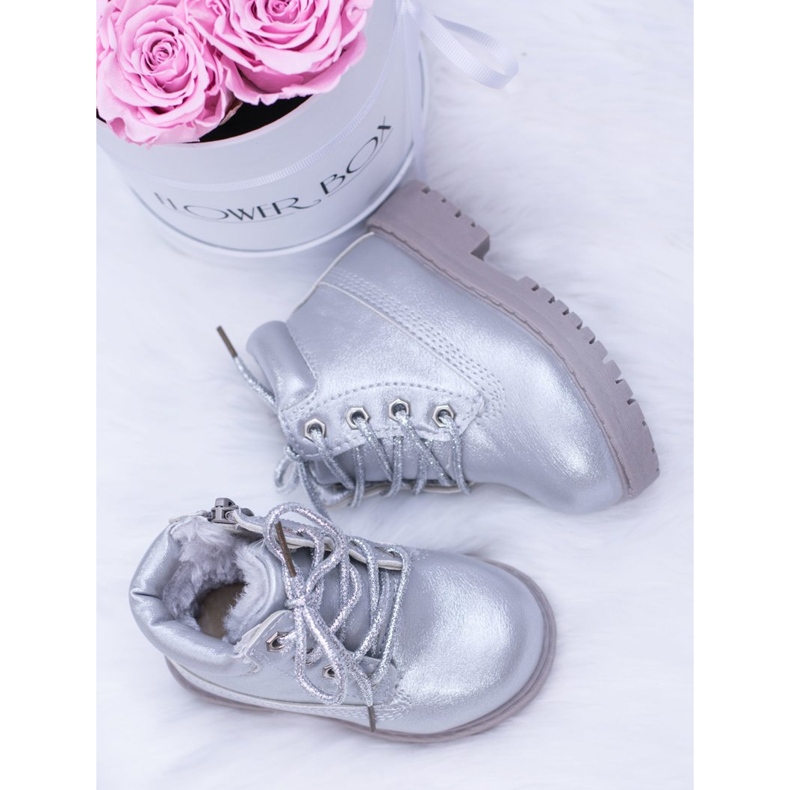 FRROCK Cizme Dexter Trappers cu izolație argintie pentru copii 1