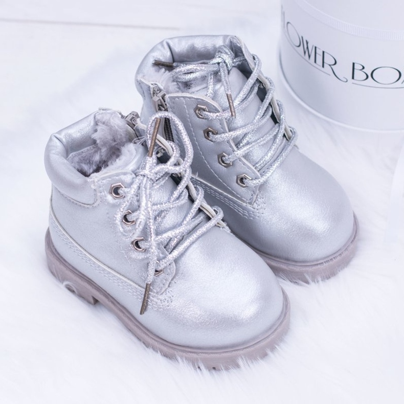 FRROCK Cizme Dexter Trappers cu izolație argintie pentru copii 2