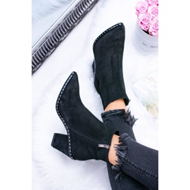 Deoni Cizme din piele pentru femei cu fermoar negru Sonoma 1