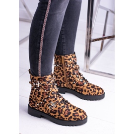 Cizme înalte pentru femei cu model leopard Albere maro 2 Cizme înalte pentru femei cu model leopard Albere maro 2