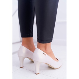 Pompă de damă Sergio Leone Beige Pearl Orsola bej 2