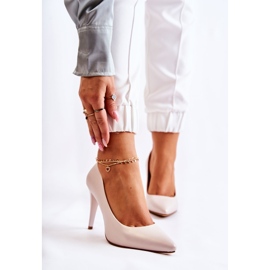 Sergio Leone Pearl Pump Stilettos Beige Feliciana bej 1