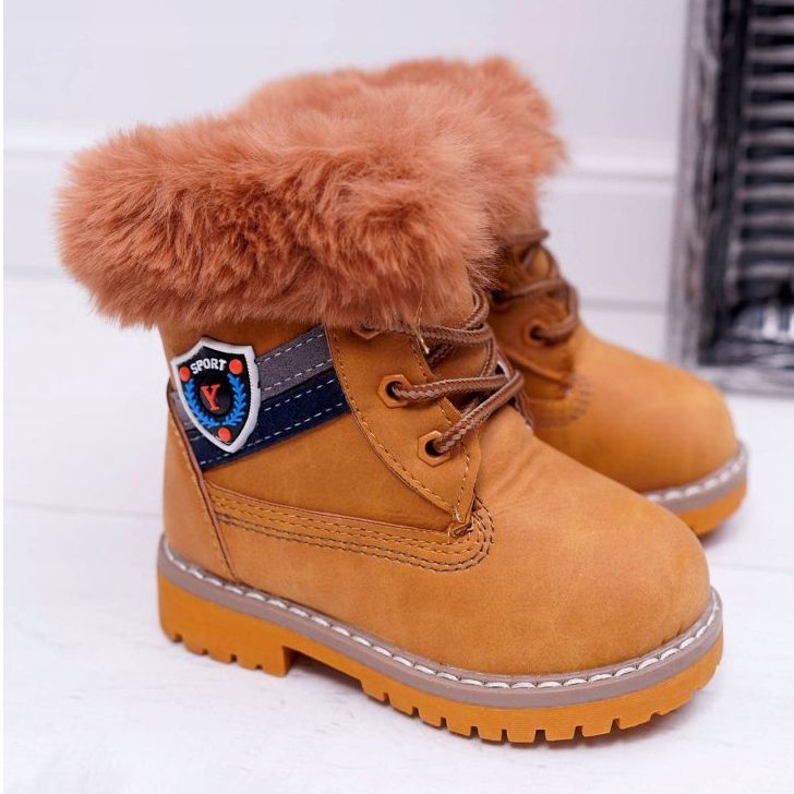 Cizme Băieți Copii Cu Blană Camel Cobi maro 2 Cizme Băieți Copii Cu Blană Camel Cobi maro 2