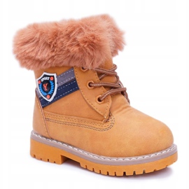 Cizme Băieți Copii Cu Blană Camel Cobi maro 1 Cizme Băieți Copii Cu Blană Camel Cobi maro 1