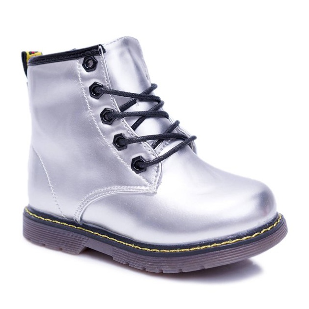 Cizme pentru copii încălzite cu capcane de blană Debi argintiu gri 1 Cizme pentru copii încălzite cu capcane de blană Debi argintiu gri 1