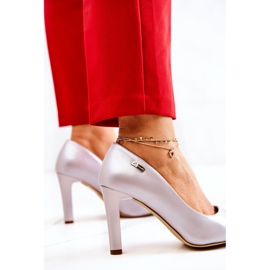 Pumps pentru femei Pearl Silver pe un post Sergio Leone Campbell gri 1
