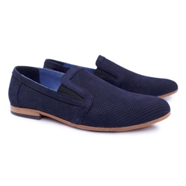 Mocasini Slip-On pentru bărbați, bleumarin, Bednarek Munero albastru marin 1