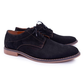 Bednarek Polish Shoes Brogues pentru bărbați Bednarek Nubuck Black Atletos negru 1
