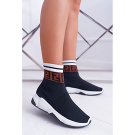 Încălțăminte sport pentru femei Șosete înalte Black Press negru multicolor 1