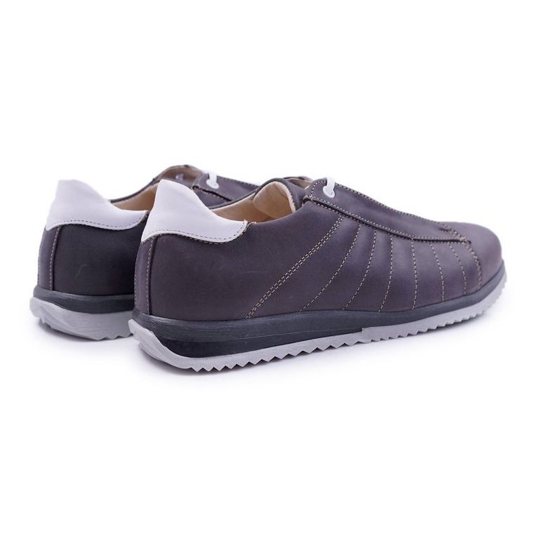 Bednarek Polish Shoes Pantofi bărbați pentru bărbați Bednarek Sport din piele gri Geos 2