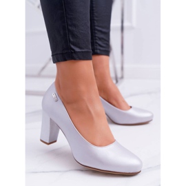 Pumps pentru femei Sergio Leone PB130 Silver Pearl Amber gri 2 Pumps pentru femei Sergio Leone PB130 Silver Pearl Amber gri 2