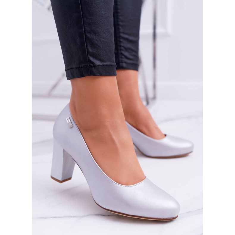 Pumps pentru femei Sergio Leone PB130 Silver Pearl Amber gri 2 Pumps pentru femei Sergio Leone PB130 Silver Pearl Amber gri 2