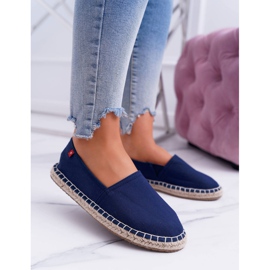 Espadrile pentru femei Tălpă împletită Blue Navy Big Star DD274A151 albastru marin 2