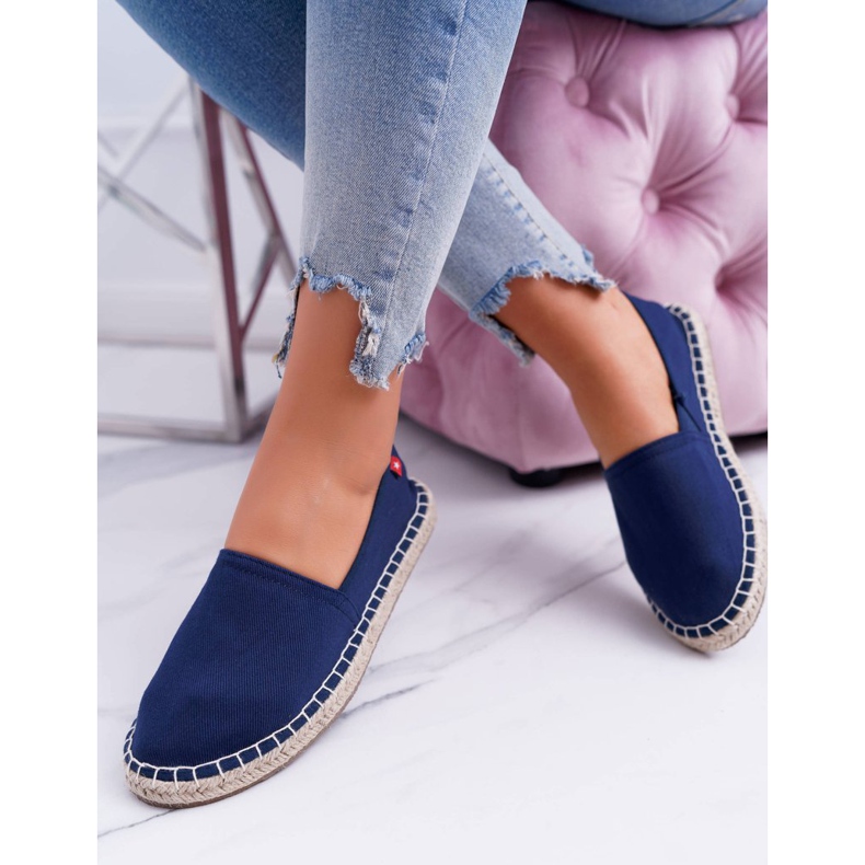 Espadrile pentru femei Tălpă împletită Blue Navy Big Star DD274A151 albastru marin 1