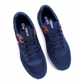 Pantofi sport pentru bărbați Big Star Suede Leather Blue Navy DD174321 albastru marin 1