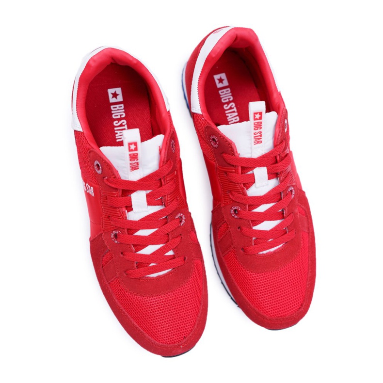 Încălțăminte sport pentru bărbați Big Star Suede Leather Red DD174322 roșu 1