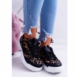NFR Pantofi sport negri pentru femei Leopard Faqundo maro negru multicolor 2