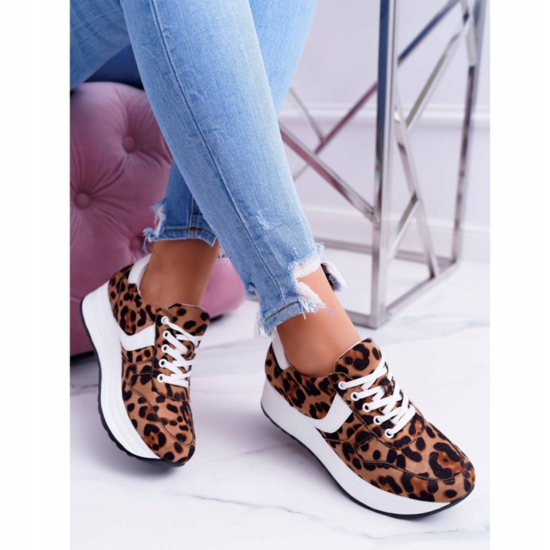 NFR Pantofi sport pentru femei Leopard SportFreak maro 2