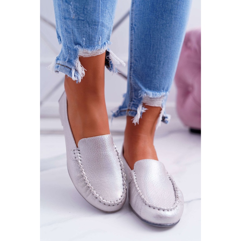 Mocasini de damă Sergio Leone Pink Pearl Winted roz 2