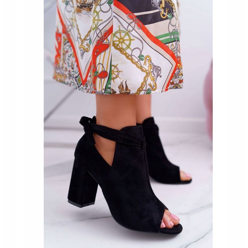 Vinceza Sandale cu botine negre pe bară Degete deschise Gri negru 1 Vinceza Sandale cu botine negre pe bară Degete deschise Gri negru 1